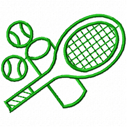 Tennis Embroidery Design 7
